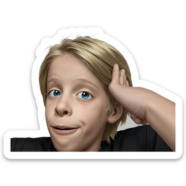 blonde boy with blue eyes sticker