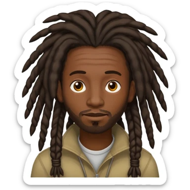 Black man with dreads sticker