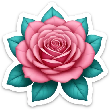 Una rosa de color turquesa sticker