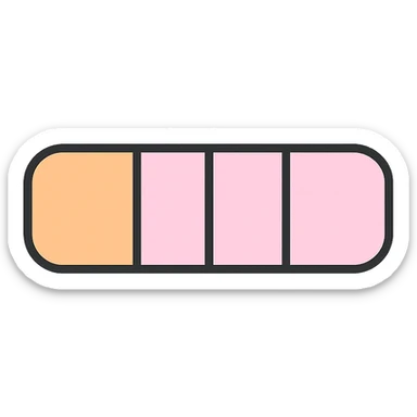 baby pink loading bar, rounded edges, soft pastel, no text sticker