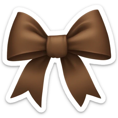 brown bow sticker