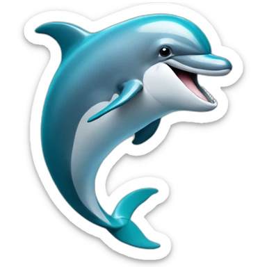 Dolphin playing on the NFL sticker