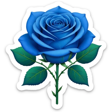 Blue rose bouquet sticker