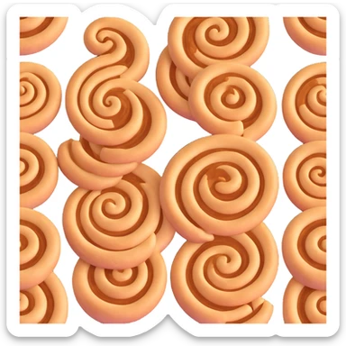 franzbrötchen spiral pastry with shiny top and visible cinnamon layers sticker