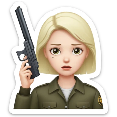 depression with gun to head sticker