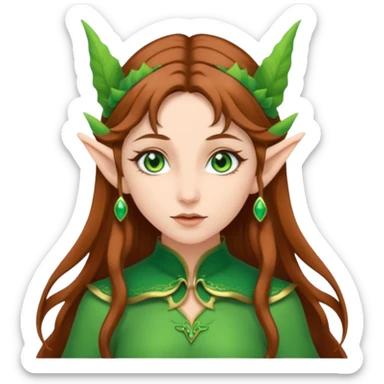woman with elf ears sticker