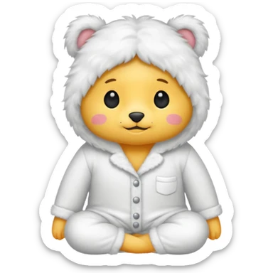 fluffy pyjamas sticker