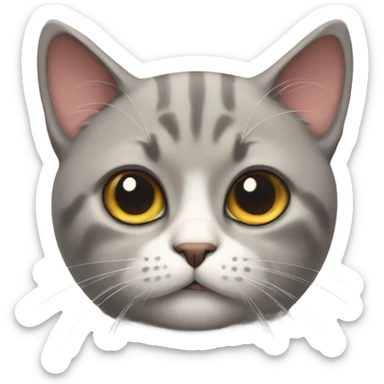 Unimpressed cat sticker