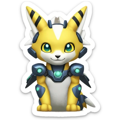 Metabee Renamon Zeraora sticker