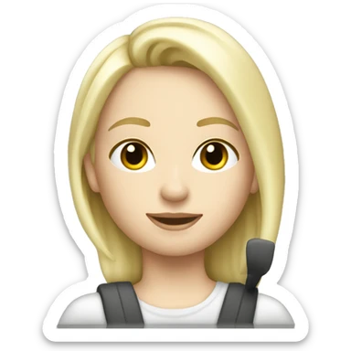 Blonde girl, driving silver Prius sticker