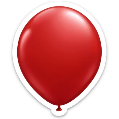 red glitter baloon sticker