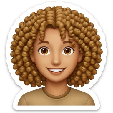 curly hair fun sticker