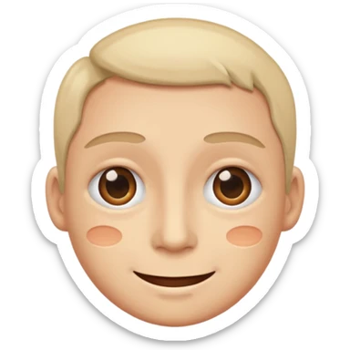 Smiling with eye bags sticker