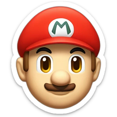 super Mario bros red hat sticker
