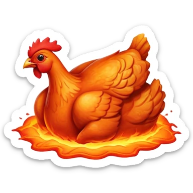 Lava chicken  sticker