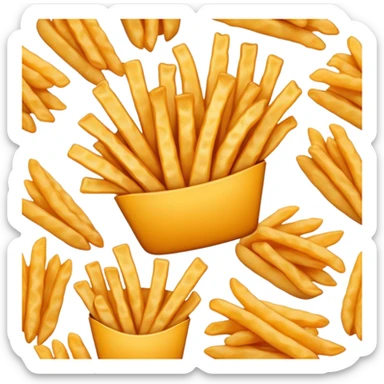 crinkle fries sticker