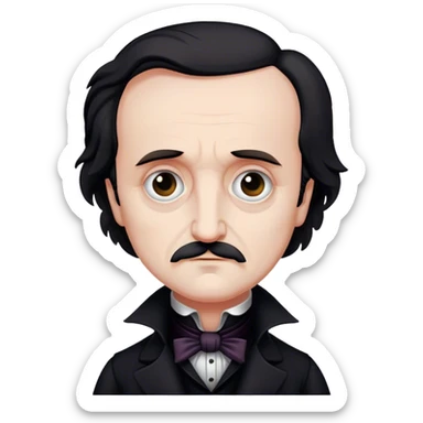 Edgar allan poe sticker