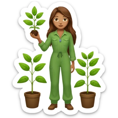 female hero for sustainability full body sticker