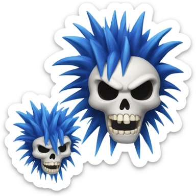 Sonic skull impressed sticker