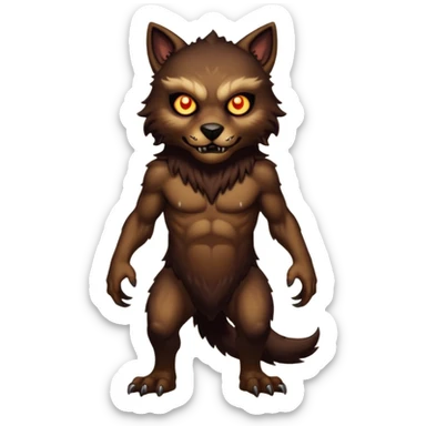 Create an emoji of  a scary Skinwalker full bodied sticker