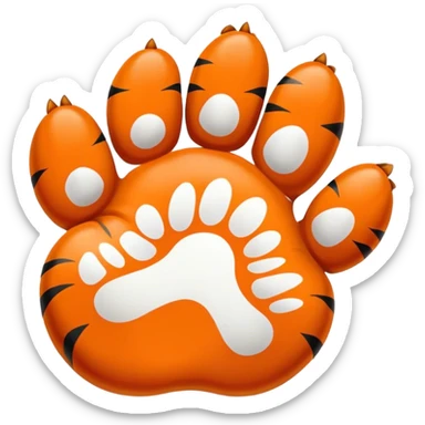 Clemson Tiger Paw sticker