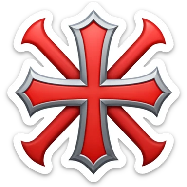 the red cross of the knights templar sticker