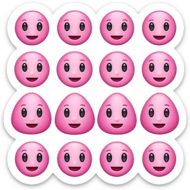 Pink emojis sticker