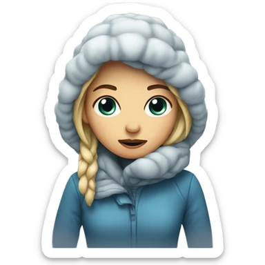 Cold girl  sticker