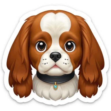 bana şaşkın suratlı yavru king charles köpek yüzü yarat sticker
