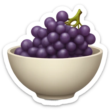 Bowl with grapes  sticker