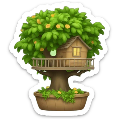Potted Treehouse sticker