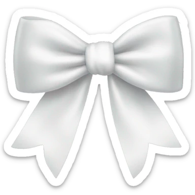 White bow sticker