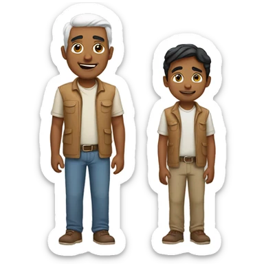 indian-white-dad-son sticker