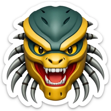 smiling predator from movie predator sticker
