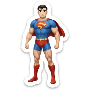 super man with leg sticker