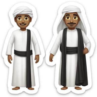 qatari with traditional costume sticker