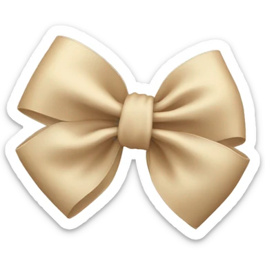 a beige bow sticker