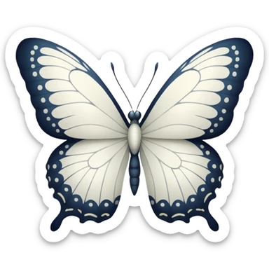 white butterfly sticker