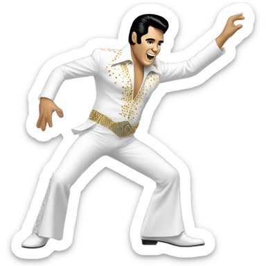 Elvis presley dancing sticker