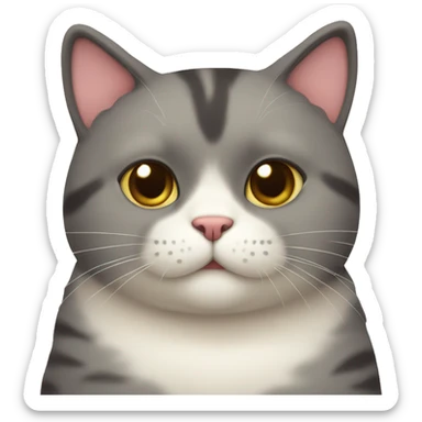 cute chubby cat sticker