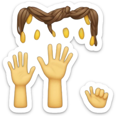 Palabra “Gracias” con manos abiertas llenas de bendiciones sticker