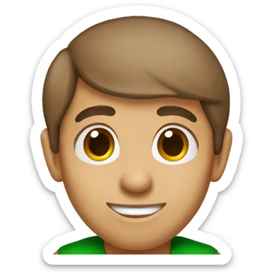 christmas elf brown hair sticker