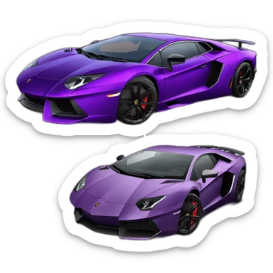 Purple Lamborghini Aventador sticker