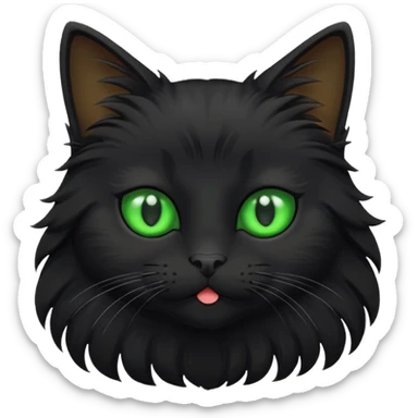 GATA NEGRO PELUDITA sticker