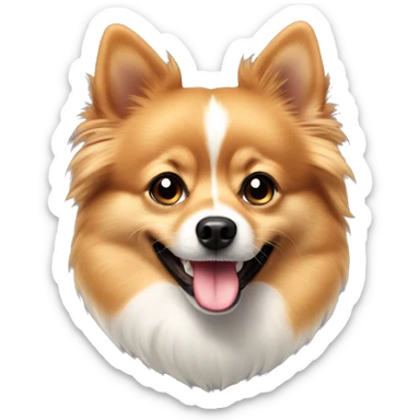 Pomchi showing underbite teeth sticker