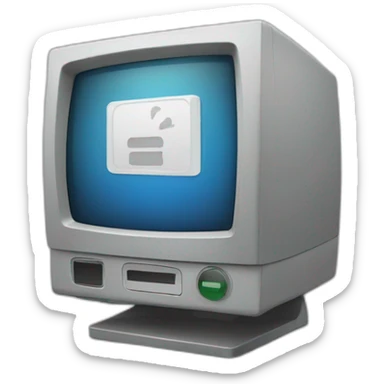 monitor with alarm sign in it sticker