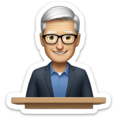 Tim Cook making presentation sticker