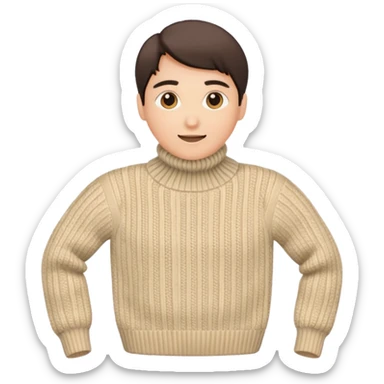 beije turtleneck sweater sticker