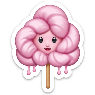 Create a cotton candy emoji sticker