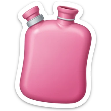 a pink a hot water bottle  sticker